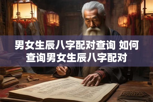 男女生辰八字配对查询 如何查询男女生辰八字配对