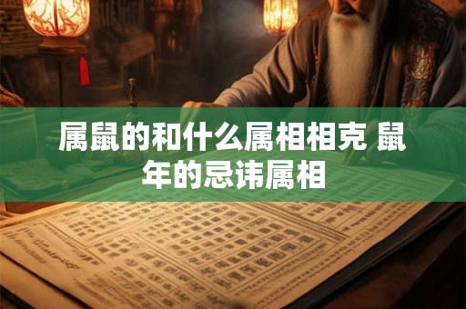 属鼠的和什么属相相克 鼠年的忌讳属相