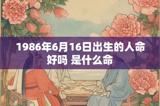 1986年6月16日出生的人命好吗 是什么命 1986年6月16日出生的人命好吗 是什么命