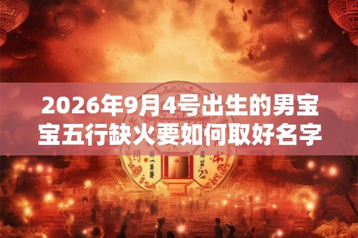 2026年9月4号出生的男宝宝五行缺火要如何取好名字