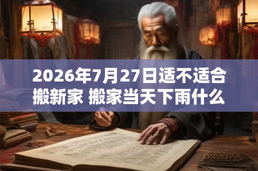 2026年7月27日适不适合搬新家 搬家当天下雨什么寓意