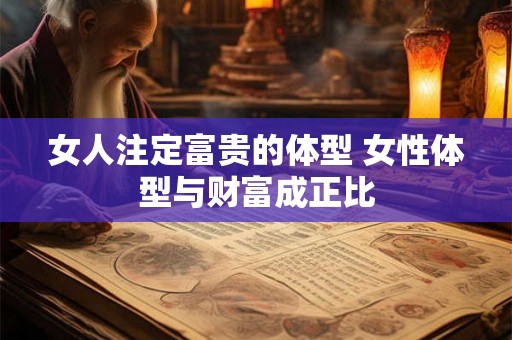 女人注定富贵的体型 女性体型与财富成正比