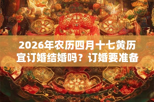 2026年农历四月十七黄历宜订婚结婚吗？订婚要准备什么？