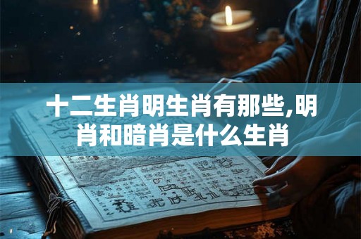 十二生肖明生肖有那些,明肖和暗肖是什么生肖