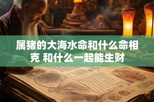 属猪的大海水命和什么命相克 和什么一起能生财