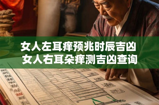 女人左耳痒预兆时辰吉凶 女人右耳朵痒测吉凶查询 女人左耳痒预兆时辰吉凶 女人右耳朵痒测吉凶查询