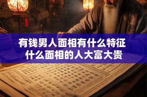 有钱男人面相有什么特征 什么面相的人大富大贵