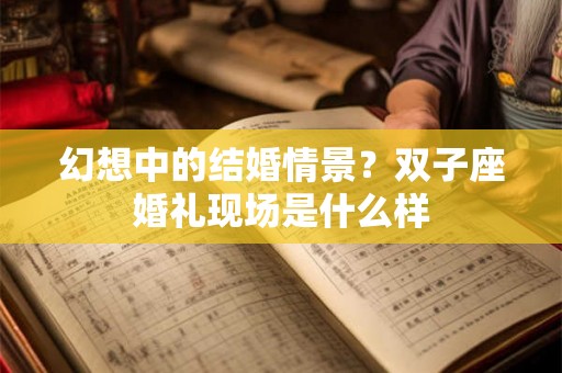 幻想中的结婚情景？双子座婚礼现场是什么样