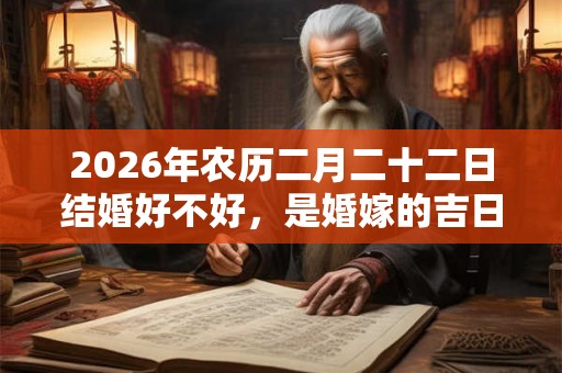 2026年农历二月二十二日结婚好不好，是婚嫁的吉日吗？