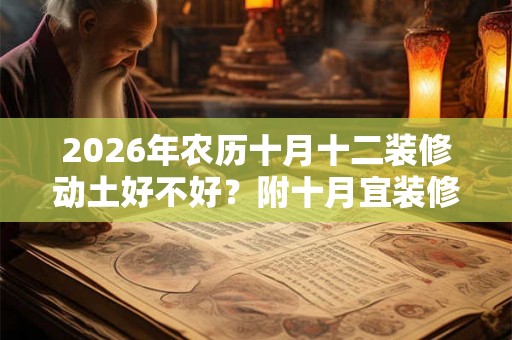 2026年农历十月十二装修动土好不好？附十月宜装修日子表