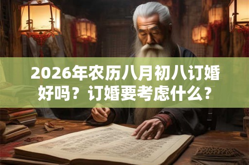 2026年农历八月初八订婚好吗？订婚要考虑什么？