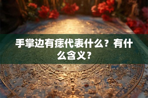 手掌边有痣代表什么？有什么含义？