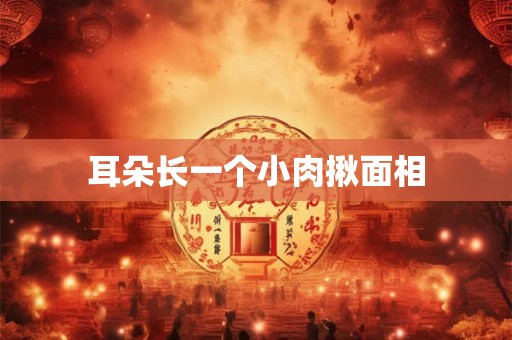 耳朵长一个小肉揪面相 耳朵长一个小肉揪面相
