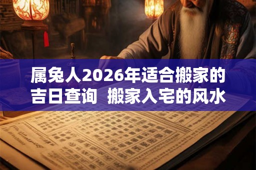属兔人2026年适合搬家的吉日查询  搬家入宅的风水