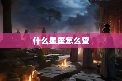 什么星座怎么查