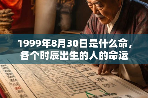 1999年8月30日是什么命,各个时辰出生的人的命运 1999年8月30日是什么命,各个时辰出生的人的命运