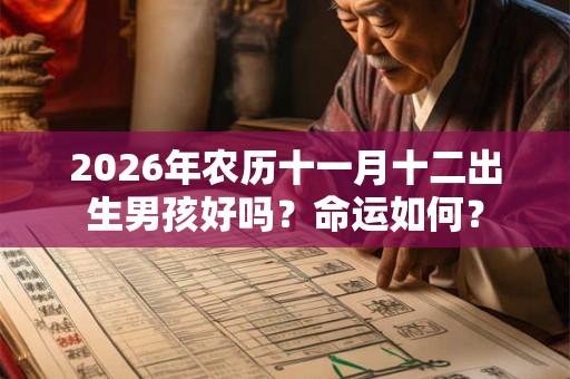 2026年农历十一月十二出生男孩好吗？命运如何？