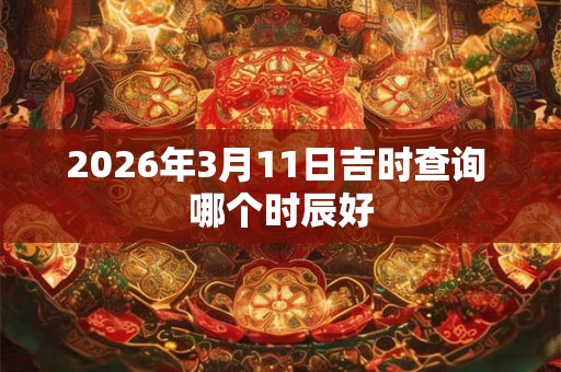 2026年3月11日吉时查询 哪个时辰好