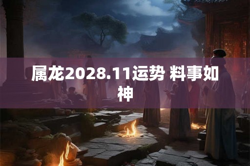 属龙2028.11运势 料事如神