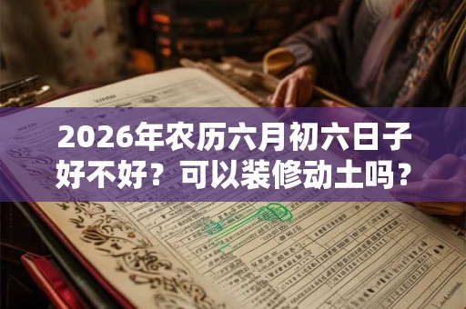 2026年农历六月初六日子好不好？可以装修动土吗？