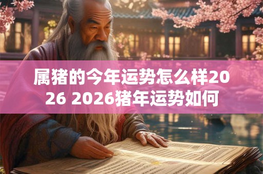 属猪的今年运势怎么样2026 2026猪年运势如何