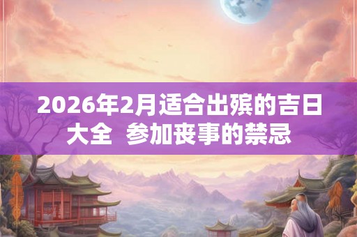 2026年2月适合出殡的吉日大全  参加丧事的禁忌