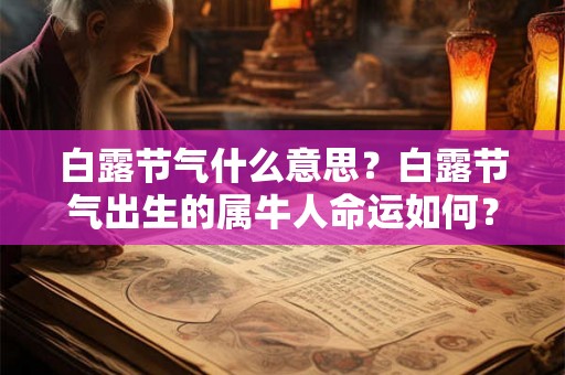 白露节气什么意思？白露节气出生的属牛人命运如何？