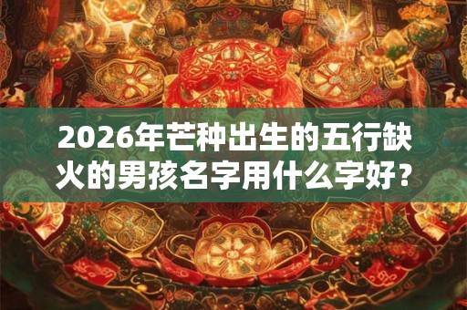 2026年芒种出生的五行缺火的男孩名字用什么字好？