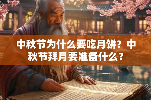 中秋节为什么要吃月饼？中秋节拜月要准备什么？