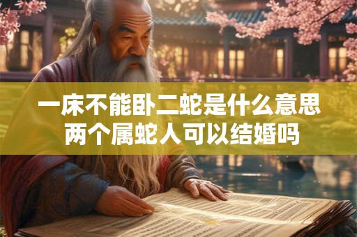 一床不能卧二蛇是什么意思 两个属蛇人可以结婚吗