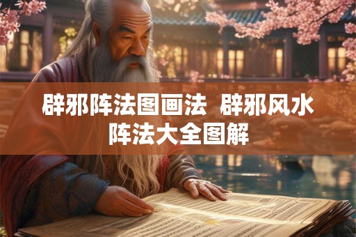 辟邪阵法图画法  辟邪风水阵法大全图解