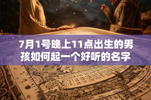 7月1号晚上11点出生的男孩如何起一个好听的名字