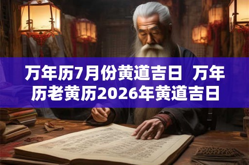 万年历7月份黄道吉日  万年历老黄历2026年黄道吉日查询