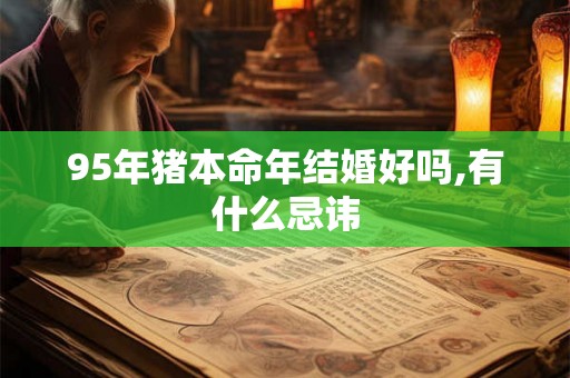 95年猪本命年结婚好吗,有什么忌讳