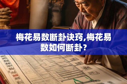 梅花易数断卦诀窍,梅花易数如何断卦？