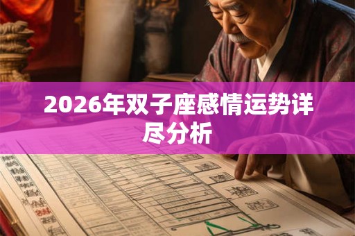 2026年双子座感情运势详尽分析 2026年双子座感情运势详尽分析