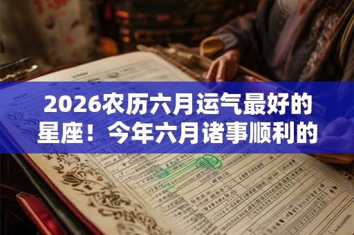 2026农历六月运气最好的星座！今年六月诸事顺利的几大星座