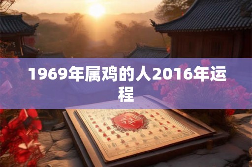 1969年属鸡的人2016年运程