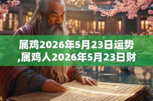 属鸡2026年5月23日运势,属鸡人2026年5月23日财运,生肖鸡2026年5月23日运势