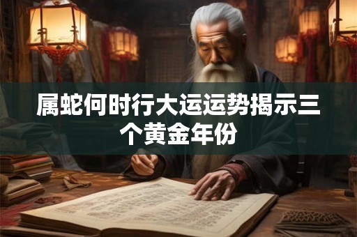 属蛇何时行大运运势揭示三个黄金年份