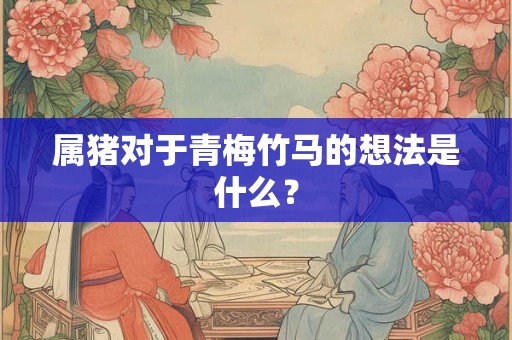 属猪对于青梅竹马的想法是什么？