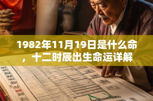 1982年11月19日是什么命，十二时辰出生命运详解