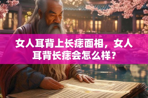 女人耳背上长痣面相,女人耳背长痣会怎么样? 女人耳背上长痣面相,女人耳背长痣会怎么样?