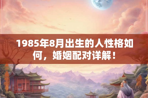 1985年8月出生的人性格如何，婚姻配对详解！