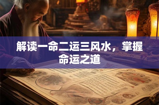 解读一命二运三风水，掌握命运之道