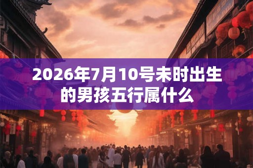 2026年7月10号未时出生的男孩五行属什么