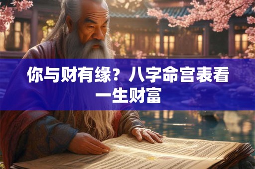 你与财有缘？八字命宫表看一生财富