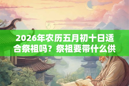 2026年农历五月初十日适合祭祖吗？祭祖要带什么供品？