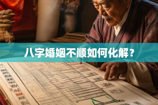八字婚姻不顺如何化解？