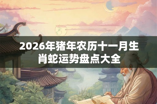 2026年猪年农历十一月生肖蛇运势盘点大全